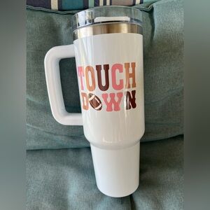 NEVER USED~White Touchdown Travel Mug